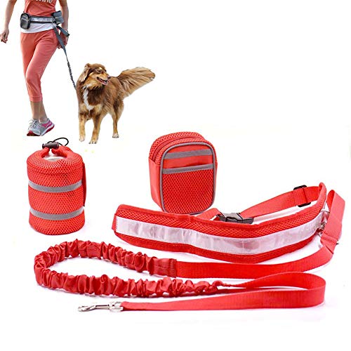 Hundeleine Große Hunde Joggingleine Hunde Hundegürtel Hand Free Dog Walking Belt Anti-Pull-Hundeleine Trainingsleitung für Hunde red von Rysmliuhan Shop