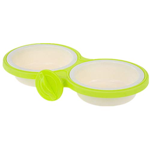 Hundenapf Hundenapf Höhenverstellbar Katzenfutter Schüssel Große Hundenapf Hundenäpfe Medium Hundenäpfe rutschfest Rosa Hundenapf Hundekäfig Bowl Twin-green2,l von Rysmliuhan Shop