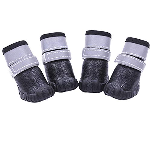 Hundeschuhe Pfotenschutz Hundestiefel Hundeschuhe rutschfest rutschfeste Hundesocken Hundesocken Haustierstiefel Hundeschuhe für große Hunde Black,#4 von Rysmliuhan Shop