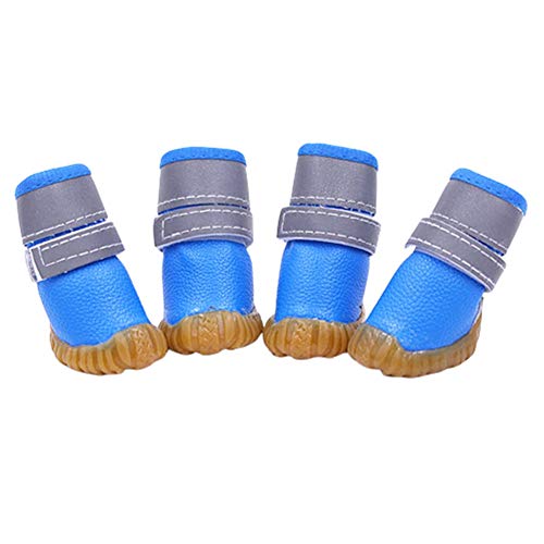 Hundeschuhe Pfotenschutz Hundestiefel Hundeschuhe rutschfest rutschfeste Hundesocken Hundesocken Haustierstiefel Hundeschuhe für große Hunde Blue,#5 von Rysmliuhan Shop