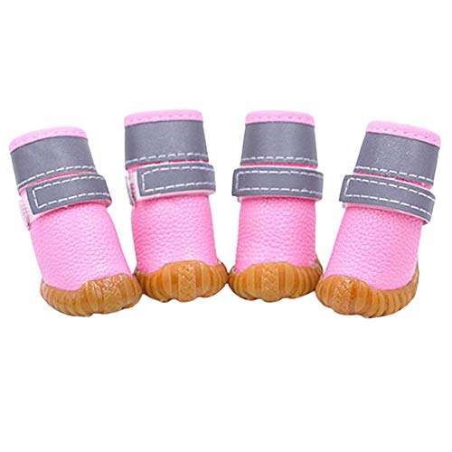 Hundeschuhe Pfotenschutz Hundestiefel Hundeschuhe rutschfest rutschfeste Hundesocken Hundesocken Haustierstiefel Hundeschuhe für große Hunde pink,#4 von Rysmliuhan Shop