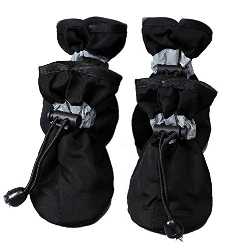 Hundeschuhe Sommer Pfotenschutz Für Hunde Wasserdicht Hundesocken Hundeschuhe Haustierstiefel Hundestiefel für verletzte Pfoten wasserdicht Black,#7 von Rysmliuhan Shop