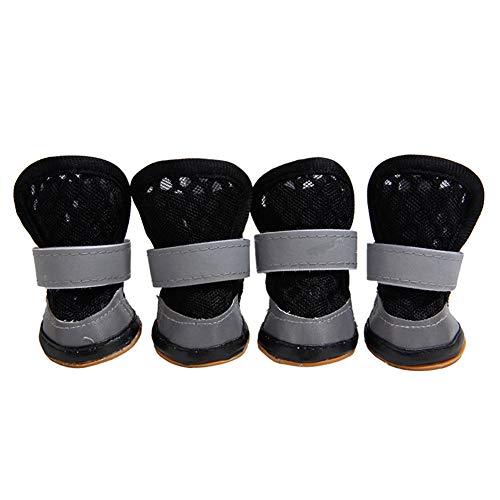 Hundesocken Hundeschuhe Sommer Hundepfotenschutz Hundeschuhe für kleine Hunde Haustierstiefel Hundesocken Hundeschuhe rutschfest Hundeschuhe Black,#4 von Rysmliuhan Shop