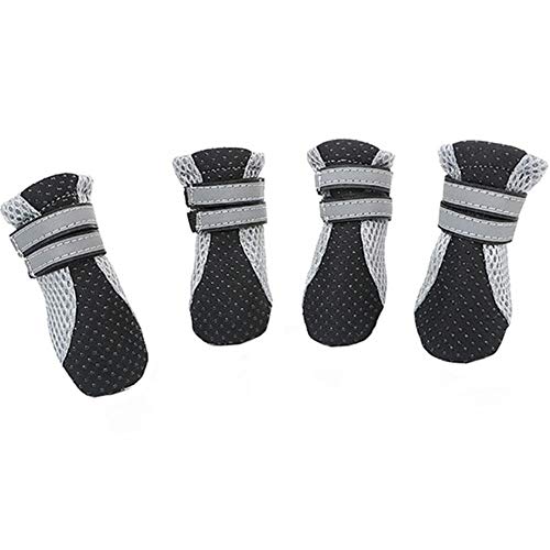 Hundesocken Pfotenschutz Hund Hundeschuhe für große Hunde Hundepfotenschutz Hundeschuhe Hundestiefel für verletzte Pfoten wasserdicht Black,l von Rysmliuhan Shop