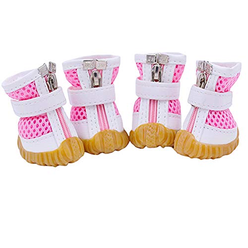 Hundestiefel Hundeschuhe Wasserdicht Hundesocken Hund Regenstiefel Hundeschuhe rutschfest Hundeschuhe Hundepfotenschutz Haustierstiefel pink,#3 von Rysmliuhan Shop