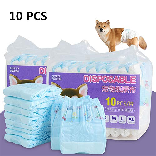 Hundewindeln Für Hündinnen Inkontinenz Hundewindel Windel Hündin Hund Windeln weiblich Windeln für inkontinente Hunde Einstellbare Hundewindeln 10pcs,l von Rysmliuhan Shop