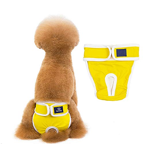 Hundewindeln Hundewindeln FüR HüNdinnen Inkontinenz Hundewindeln Hündin Windeln Hunde Periode Hosen Windel Hundesaison Hose groß Windeln für Hunde Yellow,XL von Rysmliuhan Shop