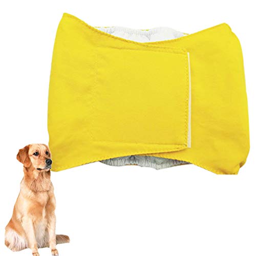 Hundewindeln Rüde Hundewindeln Für Hündinnen Inkontinenz Hundehose Rüde Windel Hundeunterwäsche Wiederverwendbare Hundewindeln Hygienehosen für Hunde Yellow,XL von Rysmliuhan Shop