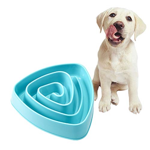 Katzennapf Anti Schling Napf Hunde Spaß, der Hundenapf herumsucht Bloat Stop Hundenapf Puzzleschalen für Hunde Hundenäpfe rutschfest Blue von Rysmliuhan Shop