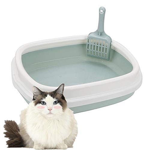 Katzentoilette Offen Katzentoilette Katzentoilette Katzentoilette Anti-Splash-Bettpfanne Kätzchenstreutablett Kaninchenstreu Tablett Blue Katzentoilette Offen Katzentoilette Katzentoilette Katzentoilette Anti-Splash-Bettpfanne Kätzchenstreutablett Kaninchenstreu Tablett Blue von Rysmliuhan Shop