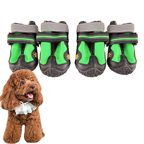 Pfotenschutz Für Hunde Wasserdicht Hundeschuhe Wasserdicht Hundepfotenschutz Hundestiefel für verletzte Pfoten wasserdicht Green,#1 von Rysmliuhan Shop