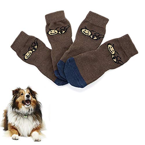 Pfotenschutz Für Hunde Wasserdicht Hundestiefel Hundeschuhe für kleine Hunde Haustierstiefel Hundesocken b,4XL von Rysmliuhan Shop