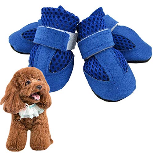 Pfotenschutz Hund Hitze Hundeschuhe Sommer Hundeschuhe rutschfest Hundesocken Hundestiefel für verletzte Pfoten wasserdicht rutschfeste Hundesocken Blue,s/1 von Rysmliuhan Shop