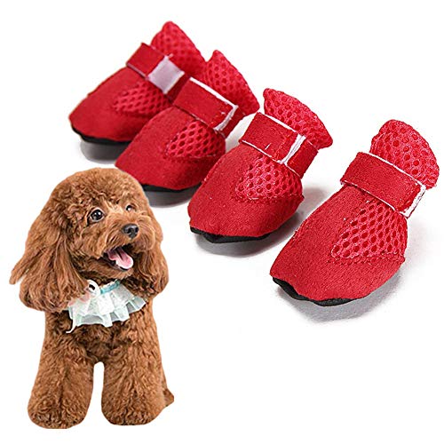 Pfotenschutz Hund Hitze Hundeschuhe Sommer Hundeschuhe rutschfest Hundesocken Hundestiefel für verletzte Pfoten wasserdicht rutschfeste Hundesocken red,l/3 Pfotenschutz Hund Hitze Hundeschuhe Sommer Hundeschuhe rutschfest Hundesocken Hundestiefel für verletzte Pfoten wasserdicht rutschfeste Hundesocken red,l/3 von Rysmliuhan Shop