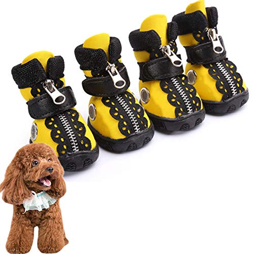 Pfotenschutz Hund Hitze Pfotenschutz Für Hunde Wasserdicht Hundesocken rutschfeste Hundesocken Hundeschuhe für große Hunde Hundeschuhe rutschfest Yellow,#3 von Rysmliuhan Shop