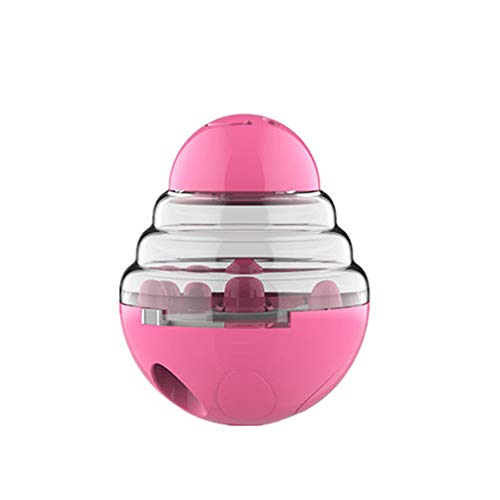 Rysmliuhan Shop Haustier Ball Spielzeug Hunde Interaktives Spielzeug Haustier-Spielball Hundeball Für mittelgroße Hunde Hundetraining Bälle Dispenser Fütterungsball Pink von Rysmliuhan Shop