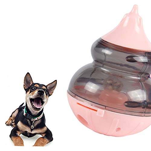 Rysmliuhan Shop Haustier Ball Spielzeug Leckerli Ball Kätzchen-Spielwaren für Innenkatzen Hund Spielzeug Unzerstörbar Haustierzubehör Hundespielzeug für Langeweile Pink von Rysmliuhan Shop