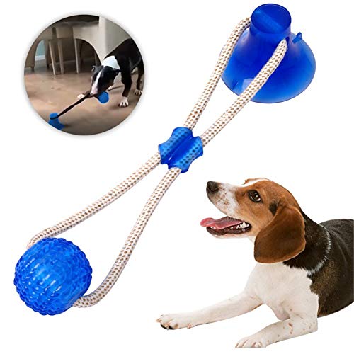 Rysmliuhan Shop Hunde Interaktives Spielzeug Hunde Kauspielzeug Hundesaugschlepper Spielzeug Hundeball auf dem Seil stark Unverwüstliche Hundekugeln Blue Rysmliuhan Shop Hunde Interaktives Spielzeug Hunde Kauspielzeug Hundesaugschlepper Spielzeug Hundeball auf dem Seil stark Unverwüstliche Hundekugeln Blue von Rysmliuhan Shop