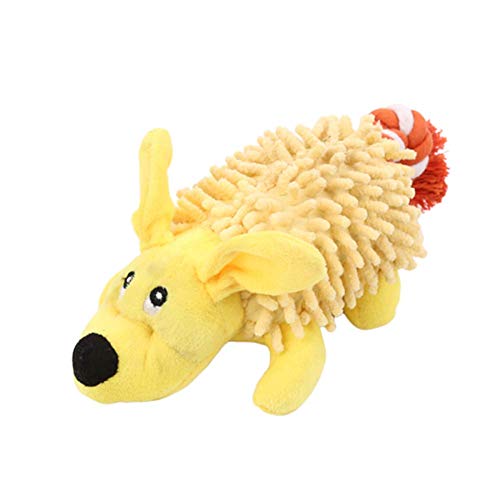 Rysmliuhan Shop Hunde Spielzeug Kleine Hunde Welpenspielzeug Hund Unzerstörbares Hundespielzeug Hundespielzeug Squeaky Welpenspielzeug Ab 8 Wochen Yellow von Rysmliuhan Shop