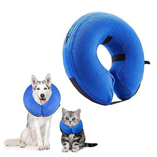 Schutzkragen für Haustiere Hund Katze Kragen Schutz Recovery Collar Cone für Verletzungen Aufblasbare Hundehalsbänder für nach der Operation xl-45 * 45cm von Rysmliuhan Shop