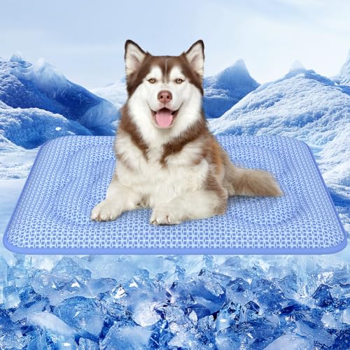 Rywell Entfärbung Kühlmatte für Hunde - Wasserdicht Waschbar selbstkühlend Hundematte Bett mit Arc-Chill & PCM Tech - Extra dick rutschfest Tragbar Geruchlos Hund Kühldecke für Haustiere Sommer - L Rywell Entfärbung Kühlmatte für Hunde - Wasserdicht Waschbar selbstkühlend Hundematte Bett mit Arc-Chill & PCM Tech - Extra dick rutschfest Tragbar Geruchlos Hund Kühldecke für Haustiere Sommer - L von Rywell