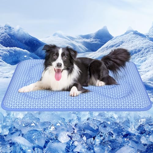 Rywell Entfärbung Kühlmatte für Hunde - Wasserdicht Waschbar selbstkühlend Hundematte Bett mit Arc-Chill & PCM Tech - Extra dick rutschfest Tragbar Geruchlos Hund Kühldecke für Haustiere Sommer - XL Rywell Entfärbung Kühlmatte für Hunde - Wasserdicht Waschbar selbstkühlend Hundematte Bett mit Arc-Chill & PCM Tech - Extra dick rutschfest Tragbar Geruchlos Hund Kühldecke für Haustiere Sommer - XL von Rywell