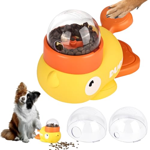 Rzspher Entenform Slow Feeder HundSpielzeug, Entenform Interaktive Futterspender, Katzen Hund Spielzeug für Anreicherung, Unterhaltung, Kaubeständiges IQ Training von Rzspher