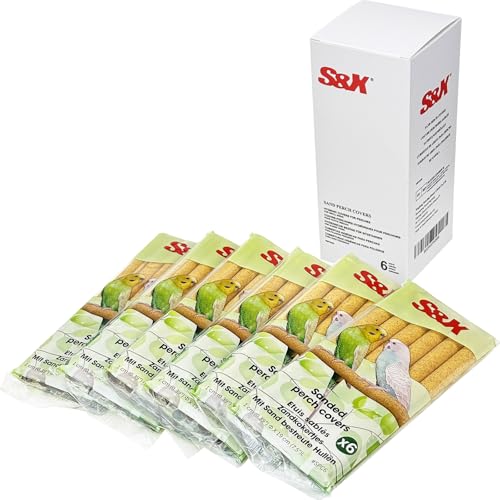 S&X Kleine Sand-Sitzstangen für Vogelkäfige, 36 Stück, Vogelsitzstange, Schleifpapierabdeckungen für Wellensittiche, Sittiche, Kanarienvögel, Finken und andere kleine Vögel S&X Kleine Sand-Sitzstangen für Vogelkäfige, 36 Stück, Vogelsitzstange, Schleifpapierabdeckungen für Wellensittiche, Sittiche, Kanarienvögel, Finken und andere kleine Vögel von S&X