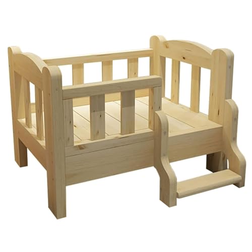 Hundebetten Hundebettständer, Hundebettrahmen aus Holz mit Schienenschutz und Stufenhütte, erhöhtes, kühlendes Haustierbett, Schlafzimmer, Hundehütte Robuste Struktur Hundebetten Hundebettständer, Hundebettrahmen aus Holz mit Schienenschutz und Stufenhütte, erhöhtes, kühlendes Haustierbett, Schlafzimmer, Hundehütte Robuste Struktur von SAAKO