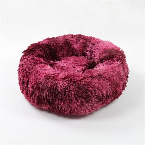 SAAKO Flauschiges rundes Anti-Rutsch Plüsch Katzenbett,Purple red SAAKO Flauschiges rundes Anti-Rutsch Plüsch Katzenbett,Purple red von SAAKO