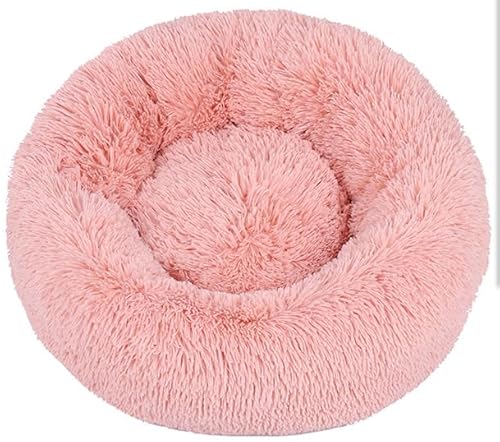 SAAKO Flauschiges rundes Anti-Rutsch Plüsch Katzenbett,Rosa SAAKO Flauschiges rundes Anti-Rutsch Plüsch Katzenbett,Rosa von SAAKO
