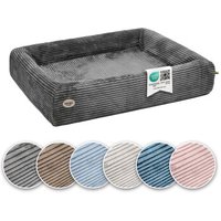 SABRO Hundebett KUDDE Cord dunkelgrau 70 cm, 85 cm von SABRO