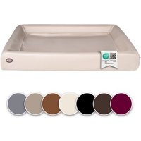 SABRO Hundebett KUDDE Kunstleder beige 70 cm, 85 cm von SABRO