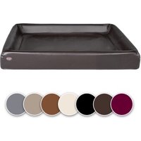 SABRO Hundebett KUDDE Kunstleder dunkelbraun 1,17 m, 1,5 m von SABRO