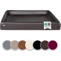 SABRO Hundebett KUDDE Kunstleder dunkelbraun 60 cm, 70 cm von SABRO