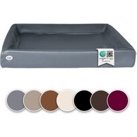 SABRO Hundebett KUDDE Kunstleder grau 60 cm, 70 cm von SABRO