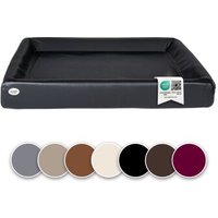 SABRO Hundebett KUDDE Kunstleder schwarz 60 cm, 70 cm von SABRO