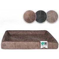 SABRO KUDDE Hundebett Wildleder braun 60 cm, 70 cm von SABRO