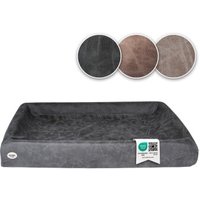 SABRO KUDDE Hundebett Wildleder dunkelgrau 1 m, 1,2 m von SABRO