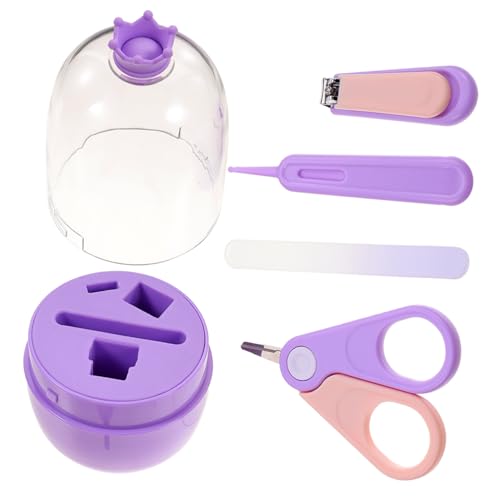 SAFIGLE 1 Satz Baby Nagelschere Nagelknipser Aus Edelstahl Babypflegeprodukte Baby-maniküre-Set Fingernagel Trimmer Baby-gesundheits- Und Pflegeset Abs Pediküre Violett Schermaschinen Kind von SAFIGLE