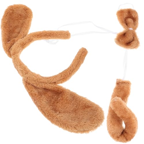 SAFIGLE 1 Satz Hundekostüm Set für Teiliges Kostüm mit Kopfband Fliege und für Halloween Geburtstagsfeiern und Cosplay Tierische Verkleidung für Dress Up Anlässe und Partys von SAFIGLE