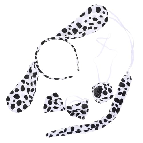SAFIGLE 1 Satz Teiliges Set mit Hundekopfband Tierohren Fliege und Nasenmaske für Fasching Cosplay und Tier Themenpartys von SAFIGLE