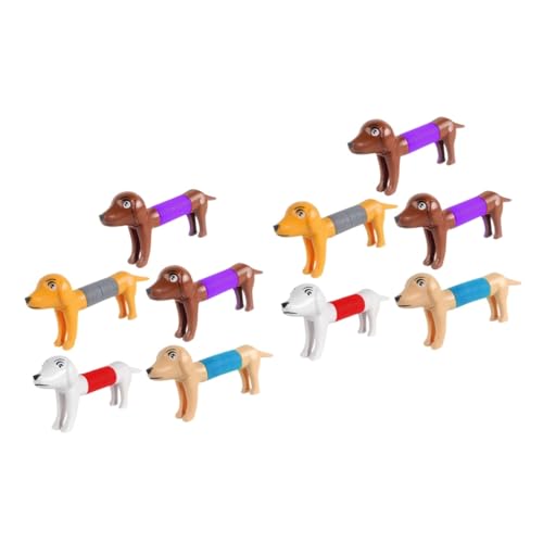 SAFIGLE 10 STK Stressabbauendes Hundespielzeug Halloween assecoires Dog Toy Pop Tube Tierspielzeug wiederverwendbares dehnbares Spielzeug Popularität Kordelzug Plastik von SAFIGLE