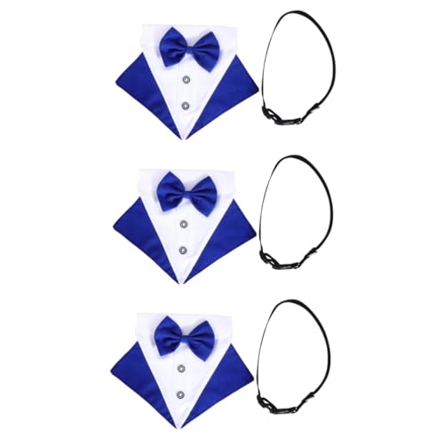SAFIGLE 3 Sets Süßes Haustier-Bandana Modischer Hundeschal Haustier-krawattenschal Für Besondere Anlässe Baumwollmaterial von SAFIGLE