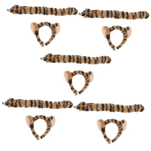 SAFIGLE 5 Sätze Tier-Ohr-Set Stirnbänder Fuchs Katzenohren Stirnband Tierschwänze Zum Tragen Cosplay Fuchsohren Plüsch Hörner Kostüme Fuchskostüm Hund Pelztierkostüm Stoff von SAFIGLE