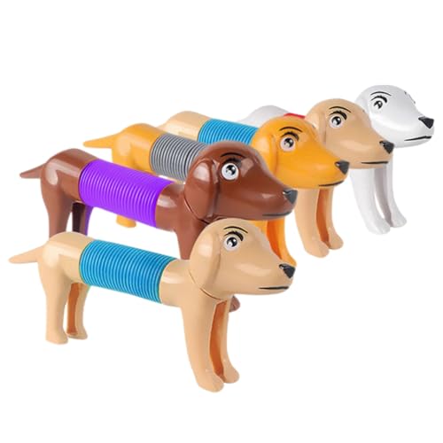 SAFIGLE 5St Stressabbauendes Hundespielzeug Halloween assecoires pop Toy Dog Toy Tier-Pop-Tube-Stretch-Spielzeug tierisches Pop-Tube-Spielzeug Puzzle Kordelzug Plastik von SAFIGLE