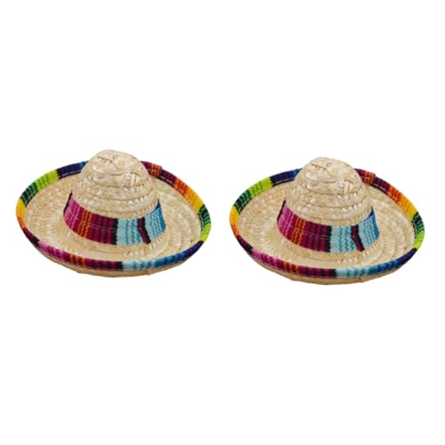 SAFIGLE 6 STK Stylische Hundemütze Katzenmützen Für Katzen Katze Sombrero-Hut Mexikanische Sombrero-mütze Mini-strohhüte Zum Basteln Hund Partyhut Cinco De Mayo-hüte Fischerhut Haustier von SAFIGLE