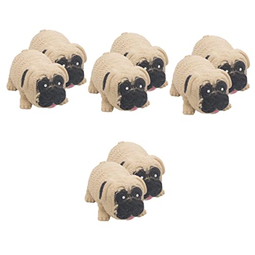 SAFIGLE 8 STK Mops Stressabbau Spielen Dehnbare Tierfigur Fingerzappelspielzeug Stressspielzeug Für Welpen Schwarze Hundefiguren Dehnbare Bälle Kleines Spielzeug TPR Kind Haustier von SAFIGLE