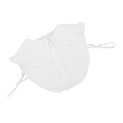 SAFIGLE Abnehmbarer Damen Fake Collar Baumwolle Weißer Rundkragen mit Wellenkante Langlebiger Bequemer Krageneinsatz für Blusen und Oberteile Vielseitig Kombinierbar für Alltag und von SAFIGLE