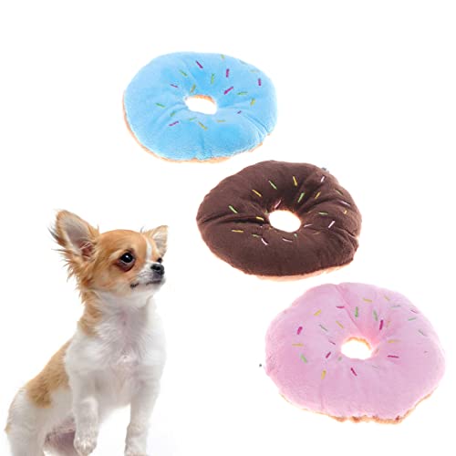 SAFIGLE 6st Kauspielzeug Für Haustiere Hundetrainingsspielzeug Spielzeug Für Welpen Hunde Trainieren Plüschtier Plüsch-kauspielzeug Für Hunde Donut-Spielzeug Für Hunde Lieferungen Creme von SAFIGLE